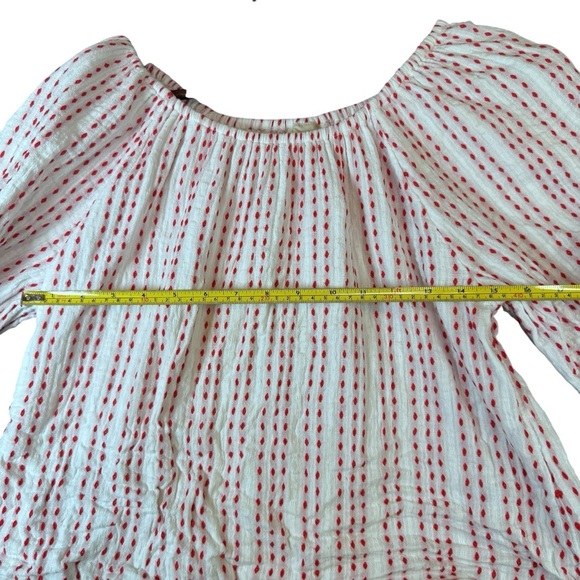 Universal Threads Red Striped Off-Shoulder Blouse - Picture 5 of 8